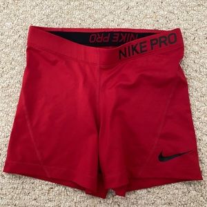 Red Nike Pro Spandex